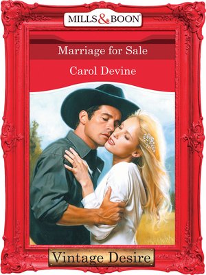 cover image of Marriage For Sale